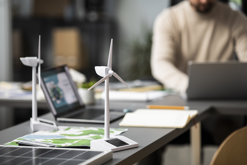 Grön energi, solceller och vindkraft